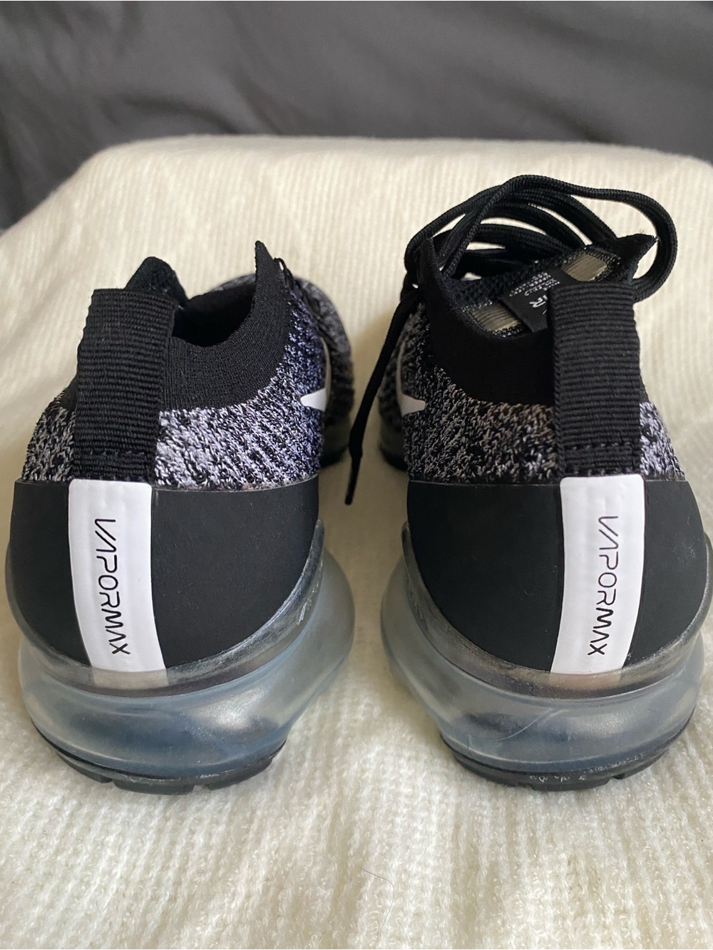 Nike Women’s VaporMax Flyknit Sneakers - Black & White Streetwear - Picture 3 of 9